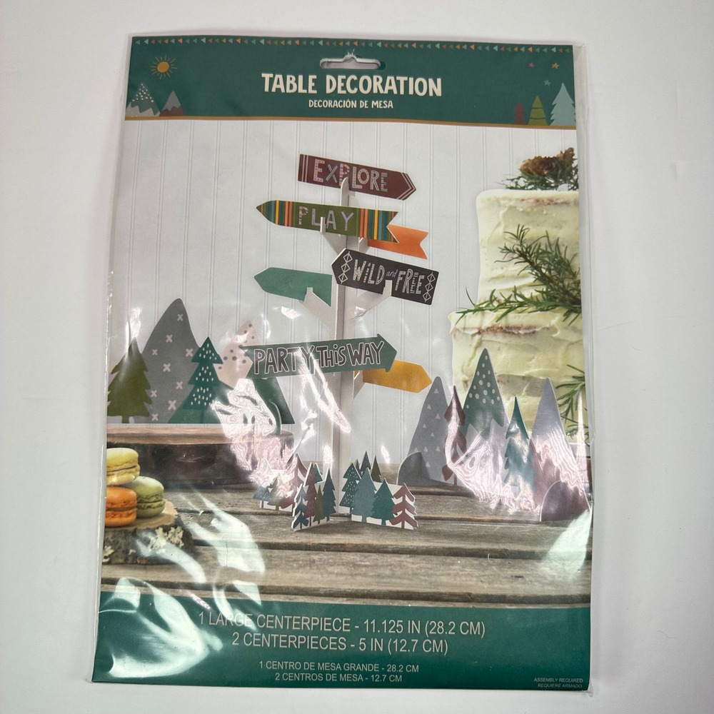 Table‎ Decoration Party Centerpiece Explore Wild Free Camping Decor